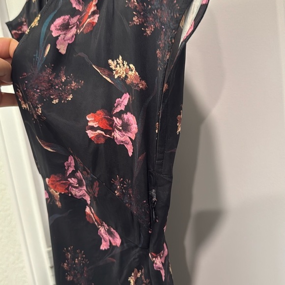NWT Madewell Wide V-Neck Floral Satiny Maxi Dress - Picture 8 of 13